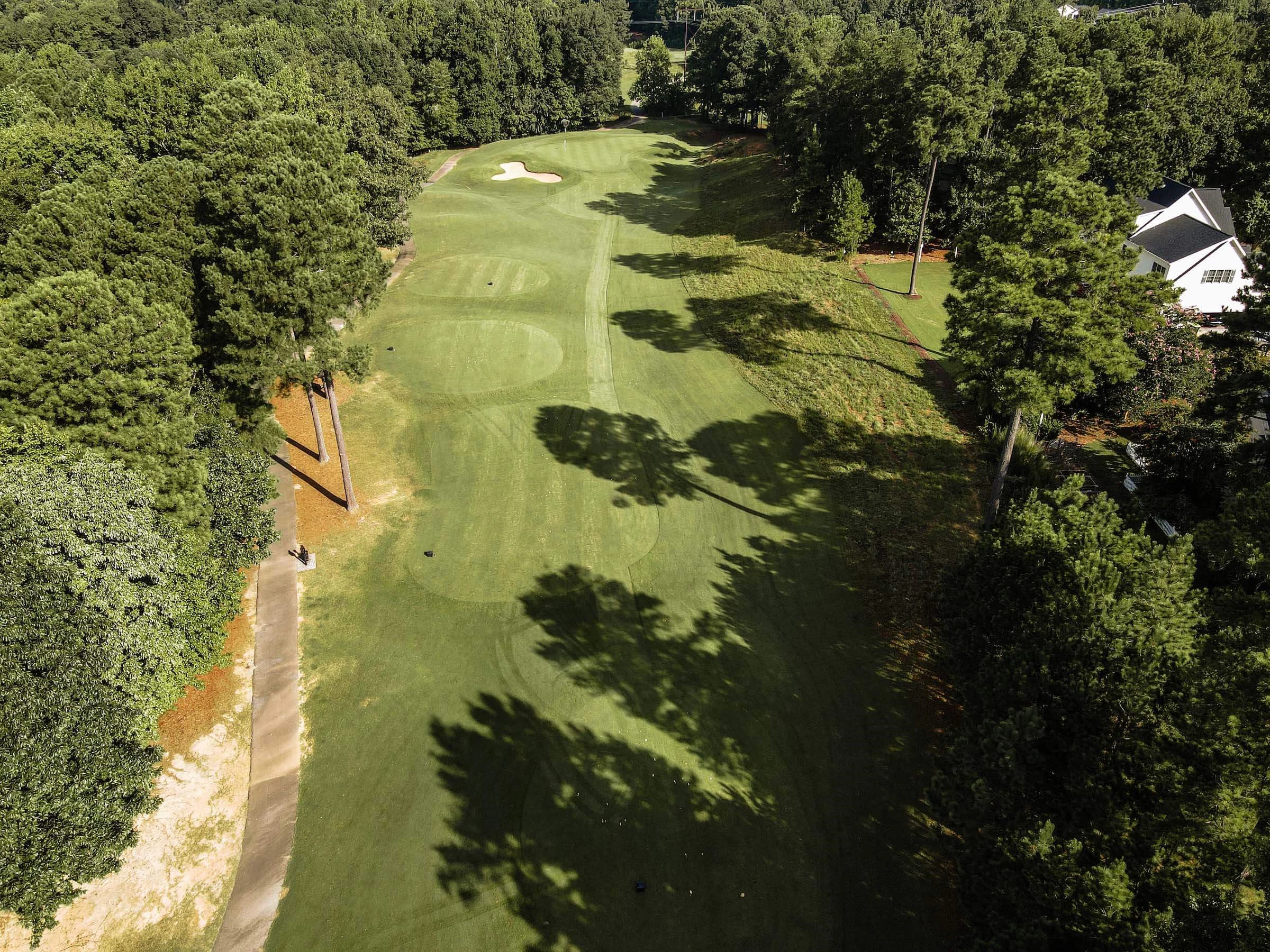 Hole #14 at Devils Ridge Golf Club in Holly Springs, NC