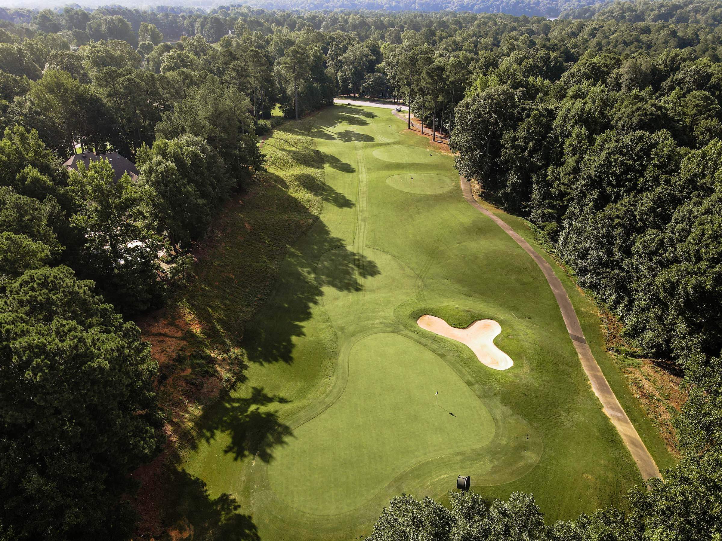 Hole #14 at Devils Ridge Golf Club in Holly Springs, NC