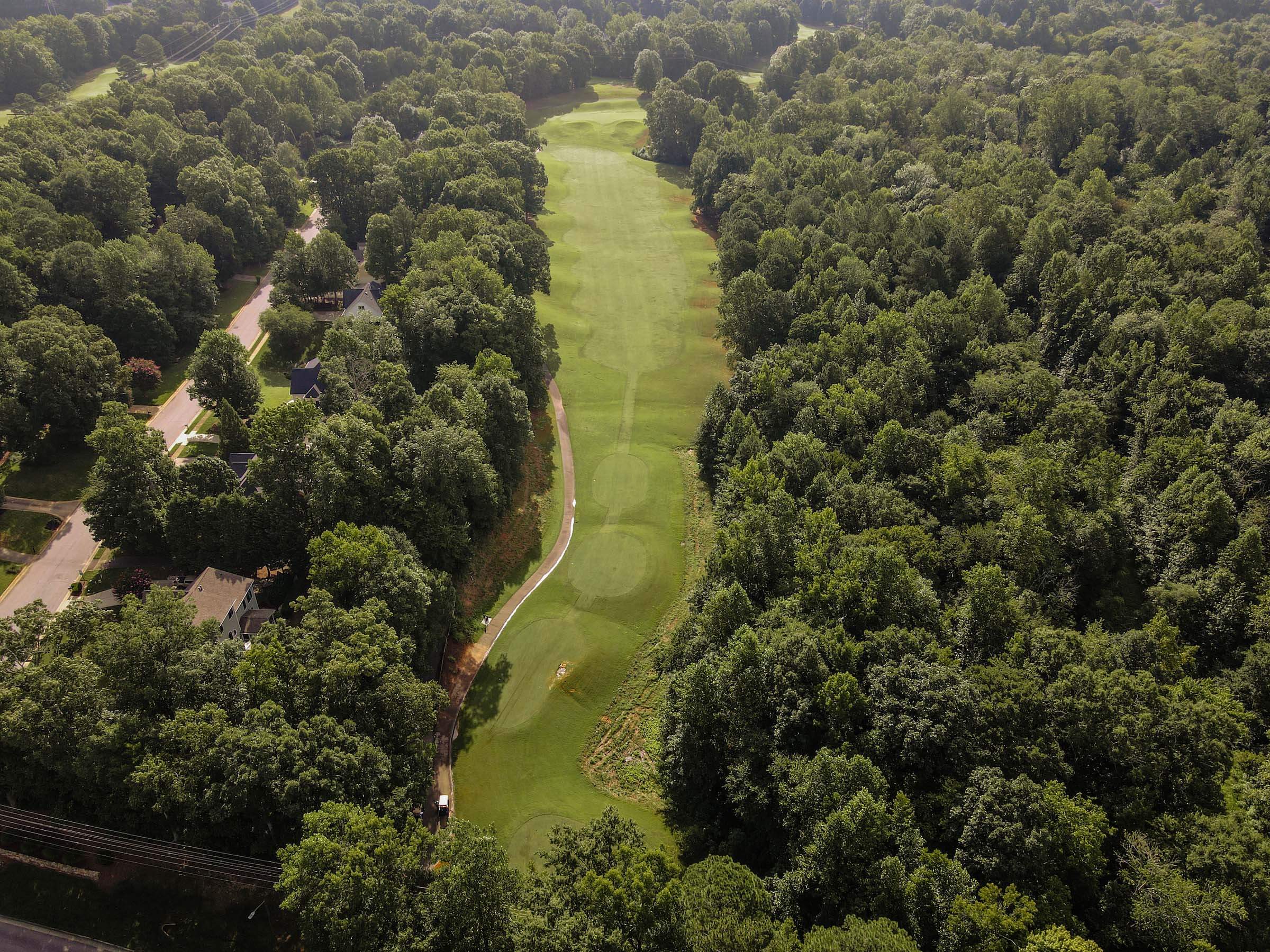 Hole #16 at Devils Ridge Golf Club in Holly Springs, NC