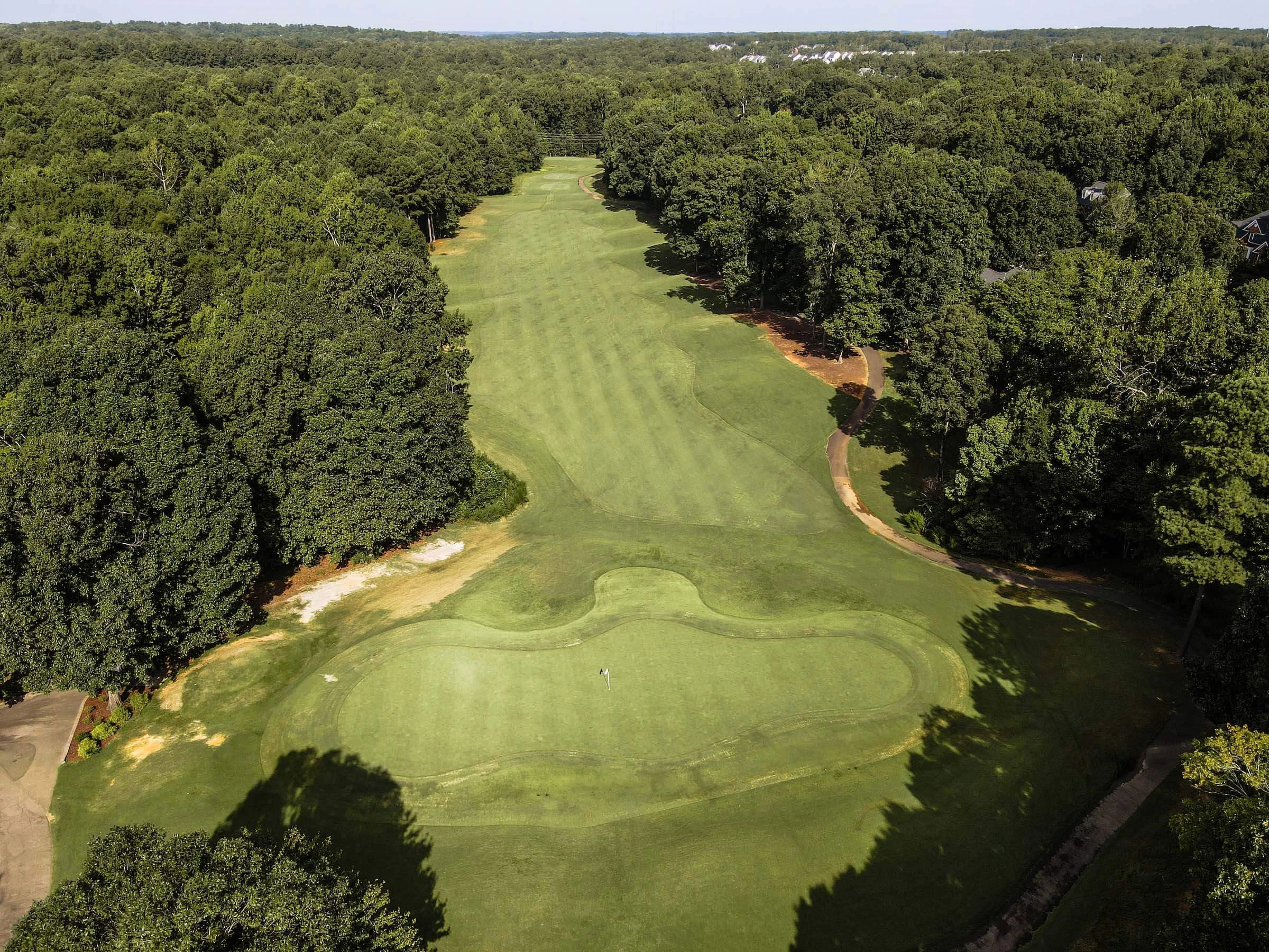 Hole #16 at Devils Ridge Golf Club in Holly Springs, NC