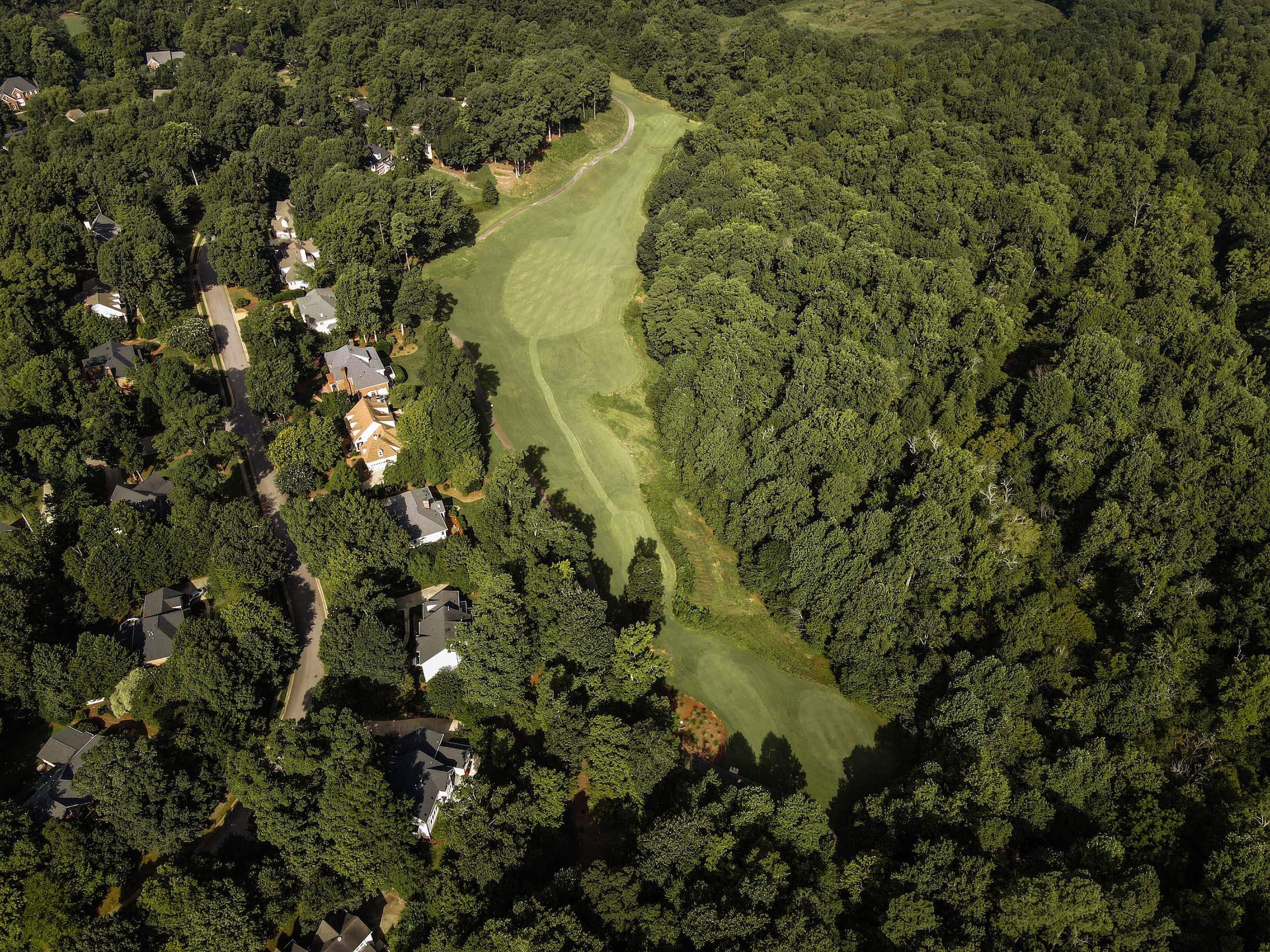 Hole #17 at Devils Ridge Golf Club in Holly Springs, NC