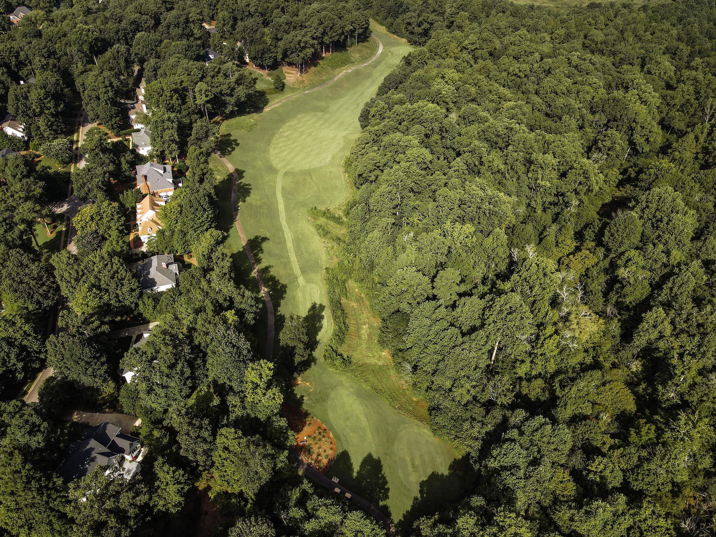 Hole #17 at Devils Ridge Golf Club in Holly Springs, NC