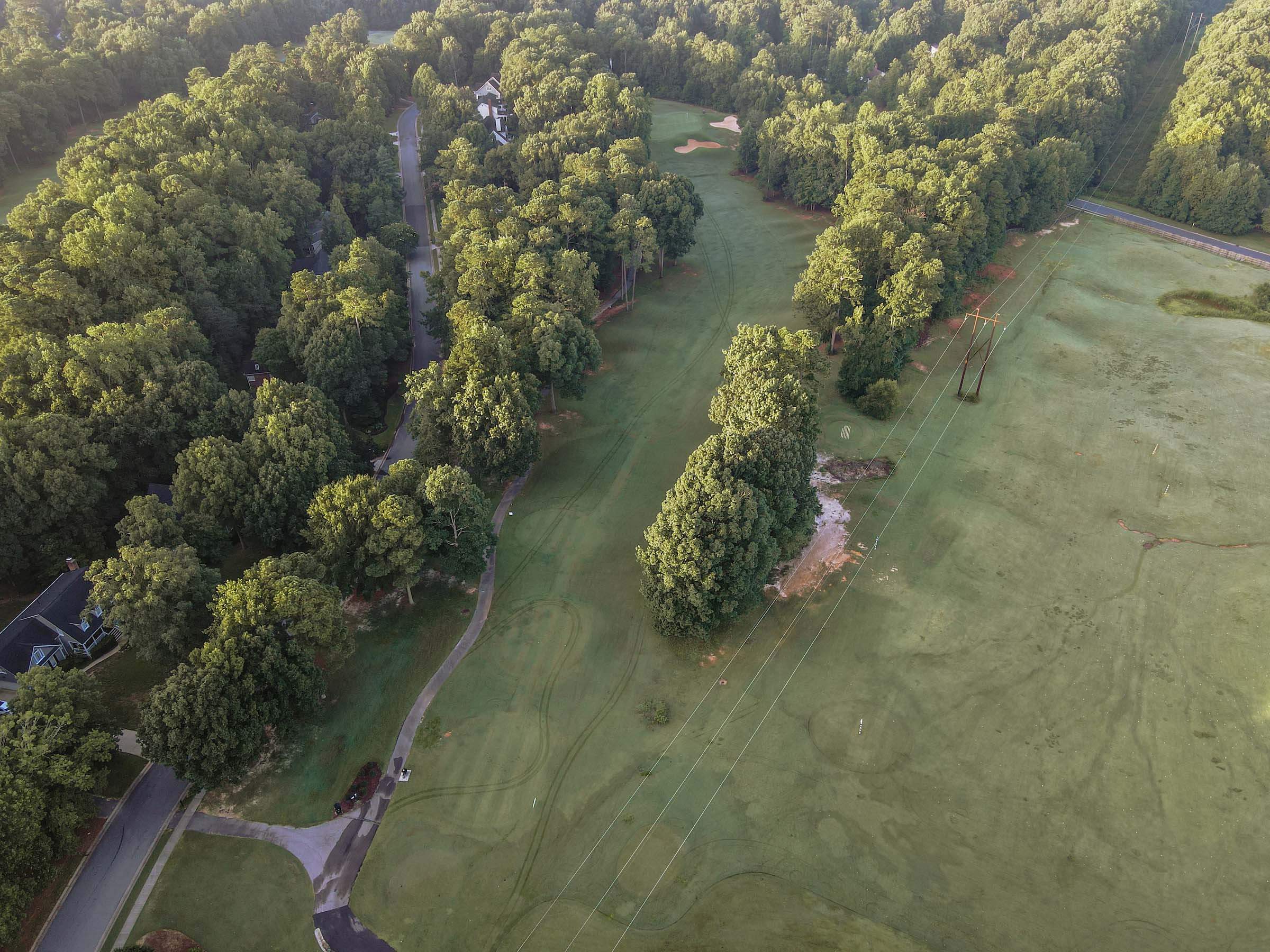 Hole #1 at Devils Ridge Golf Club in Holly Springs, NC