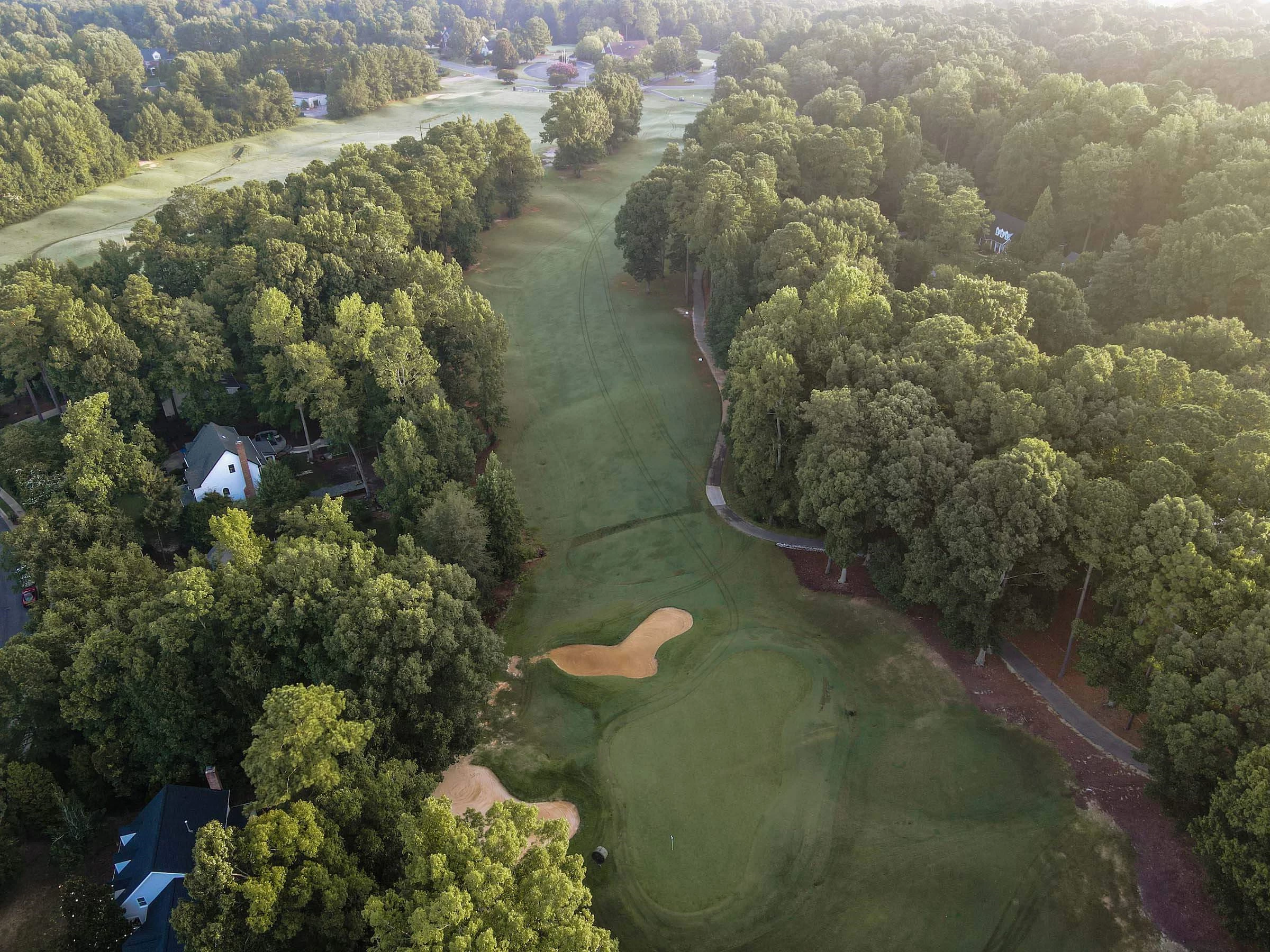 Hole #1 at Devils Ridge Golf Club in Holly Springs, NC