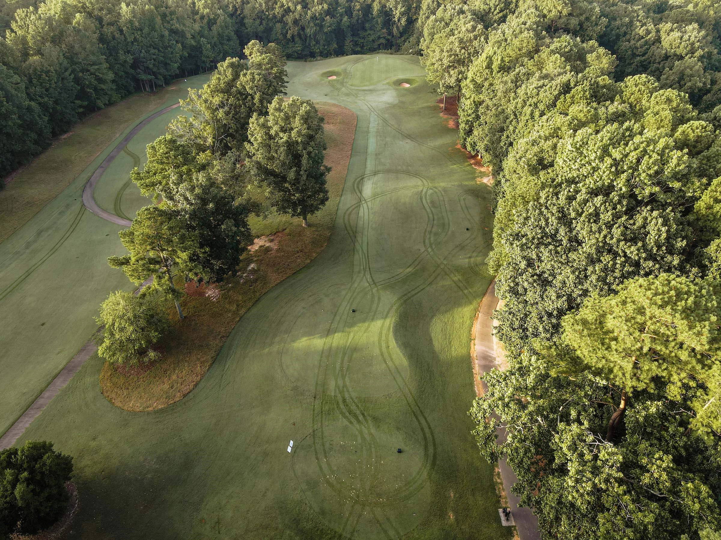 Hole #2 at Devils Ridge Golf Club in Holly Springs, NC