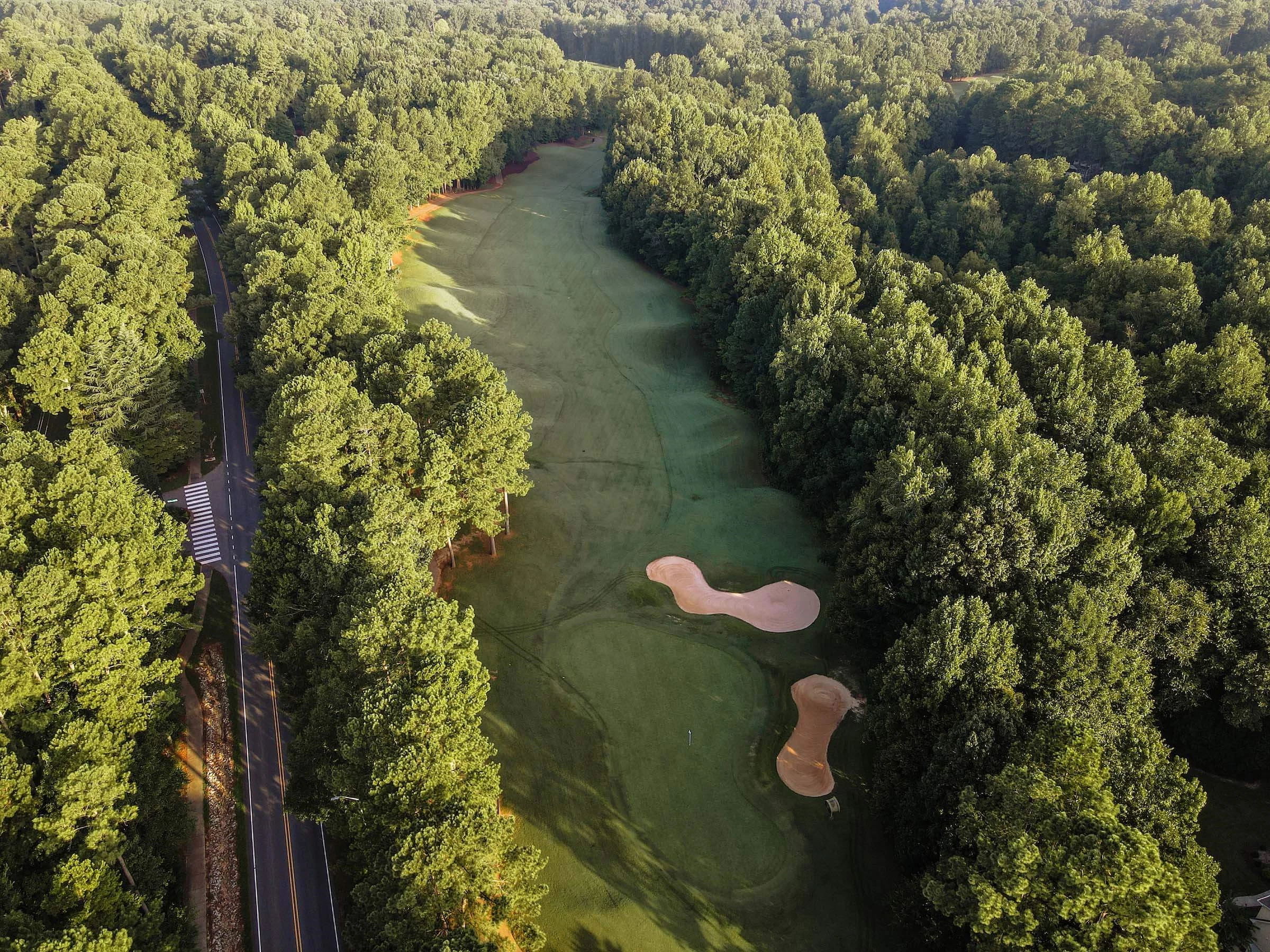 Hole #3 at Devils Ridge Golf Club in Holly Springs, NC