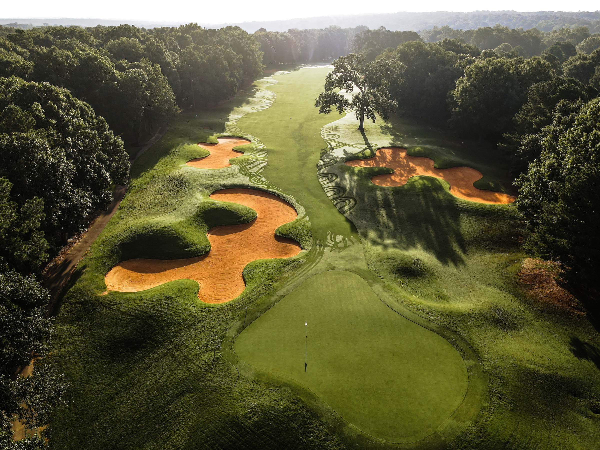 Hole #6 at Devils Ridge Golf Club in Holly Springs, NC