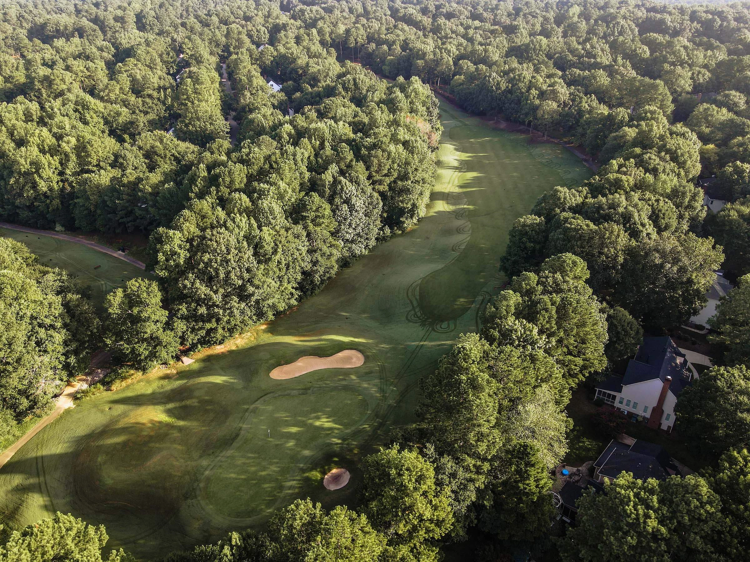 Hole #7 at Devils Ridge Golf Club in Holly Springs, NC