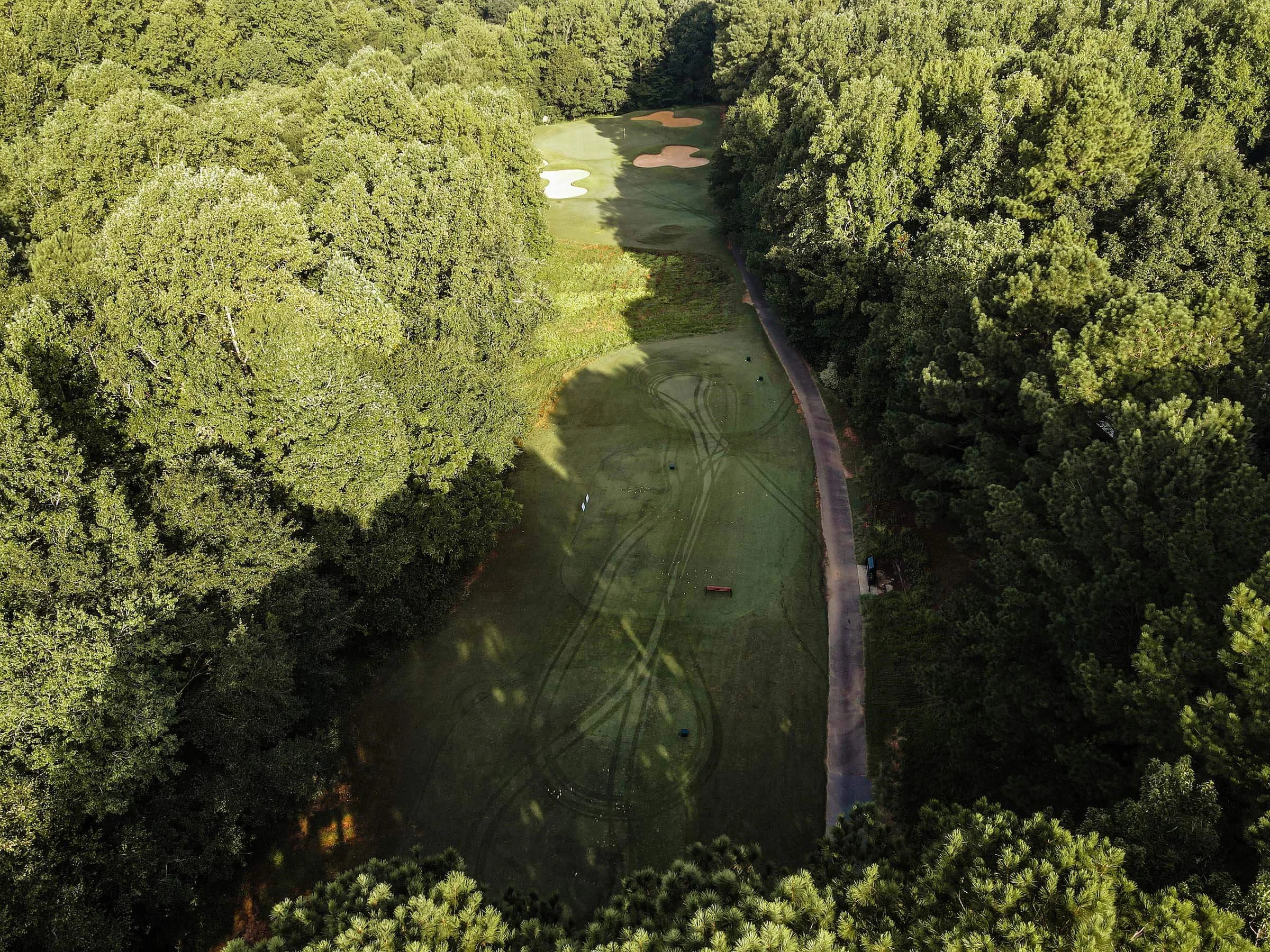 Hole #8 at Devils Ridge Golf Club in Holly Springs, NC