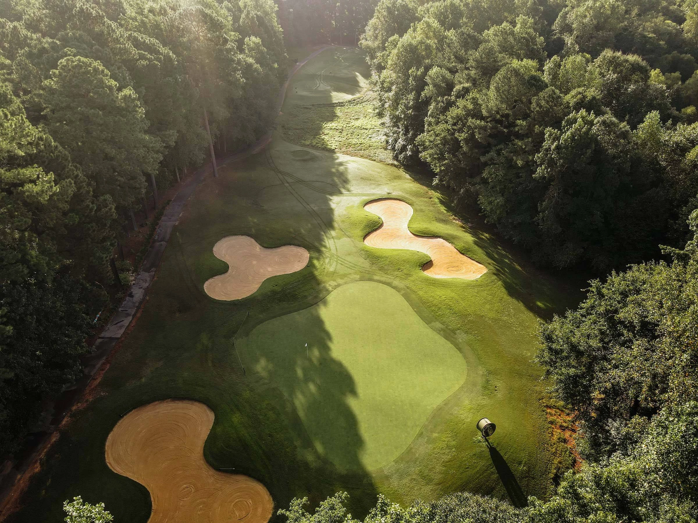 Hole #8 at Devils Ridge Golf Club in Holly Springs, NC