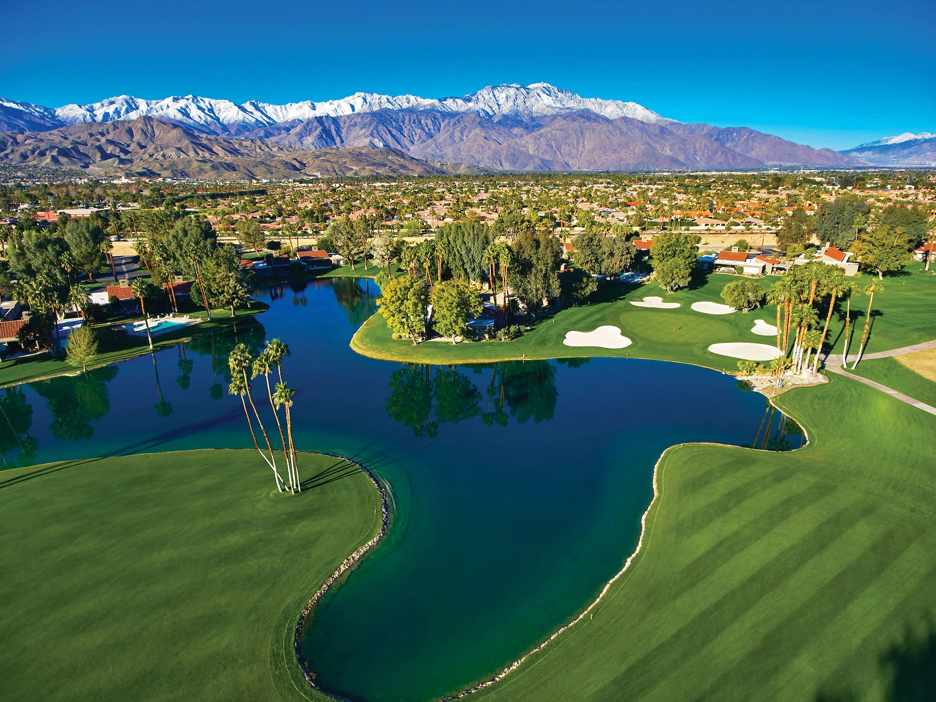 Mission Hills Country Club - Drone on golf course hole 6